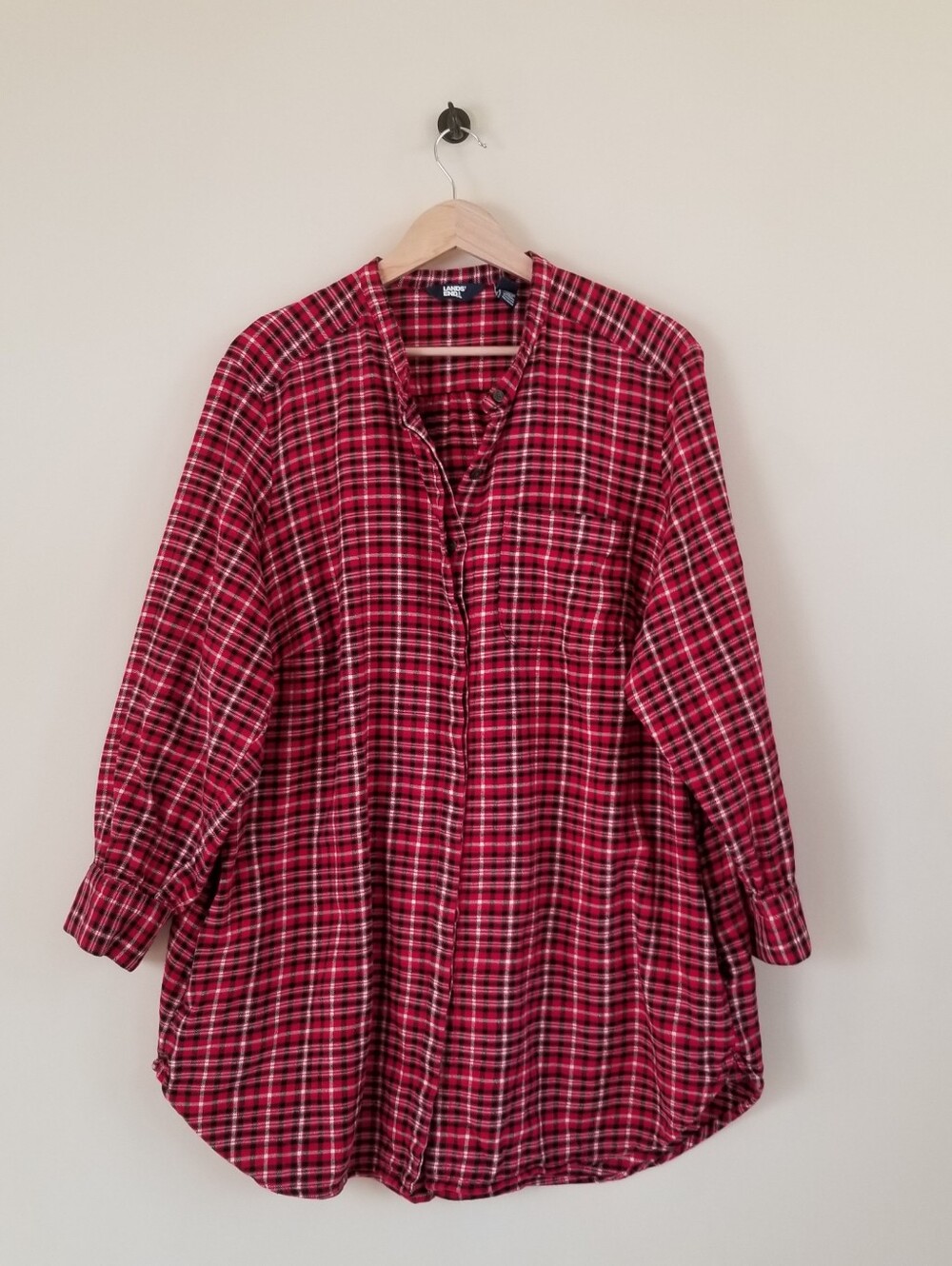 Lands' End Flannel Top Size 2X